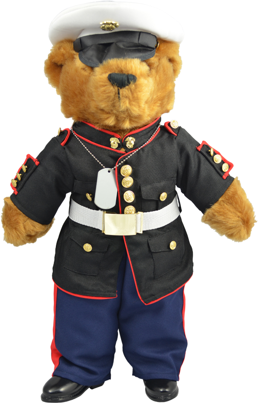 Xl Usmc Teddy Bear In Dress Blue Uniform - Teddy Bear Clipart (800x800), Png Download