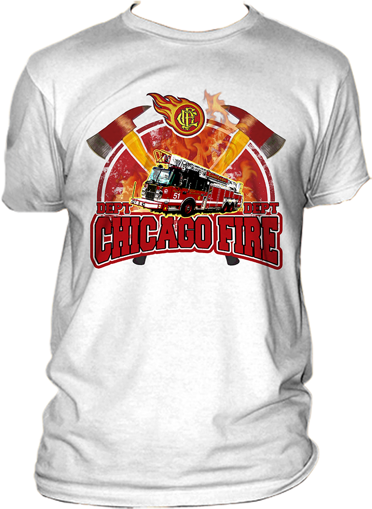 T Shirt Design By Awehh For Chicago Fire Shop - Active Shirt Clipart (764x1044), Png Download