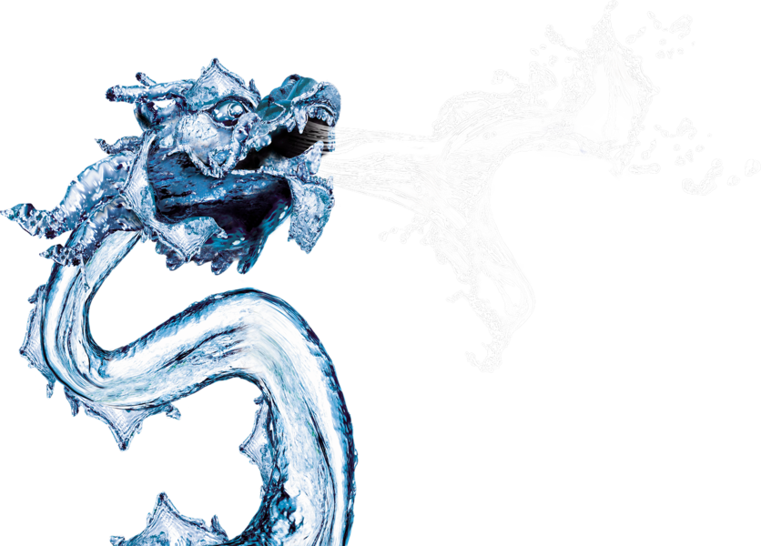 Water Dragon Png - Chinese Dragon In Water Clipart (836x600), Png Download