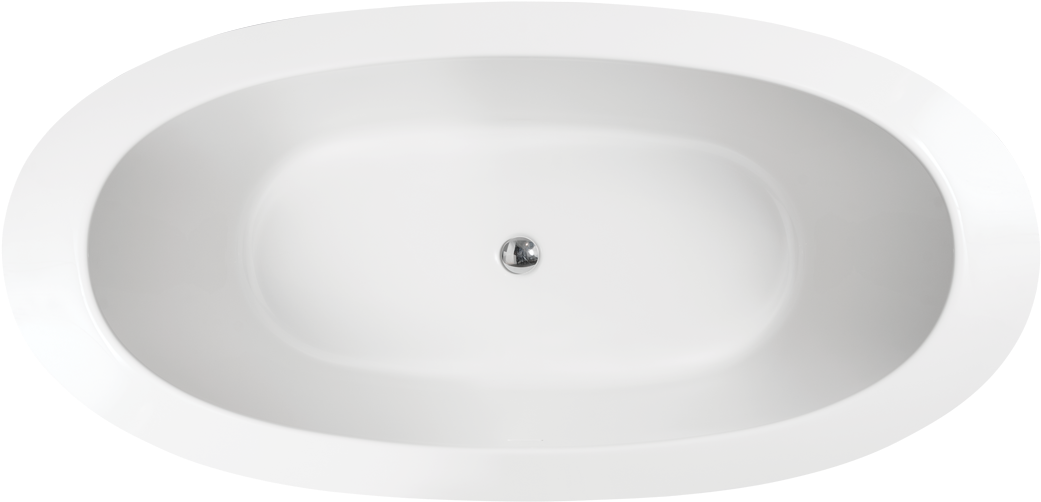 High Quality Acrylic Bathtub Aria Mm Top View - Laisvai Pastatoma Vonia 160 Clipart (1041x502), Png Download
