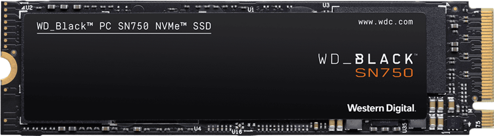 Wd Black Sn750 Nvme Ssd Clipart (1000x500), Png Download