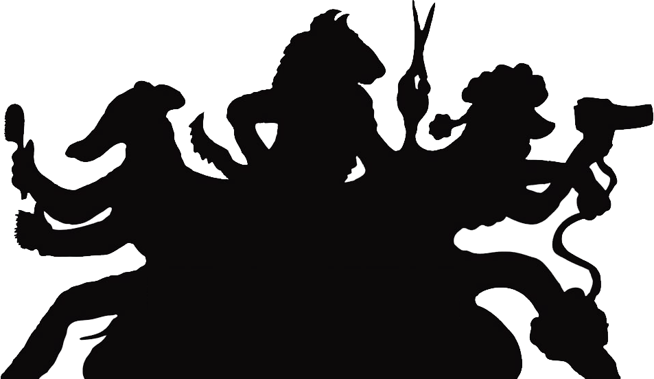 Dogs With Style Grooming - Dog Grooming Silhouette Clipart - Large Size