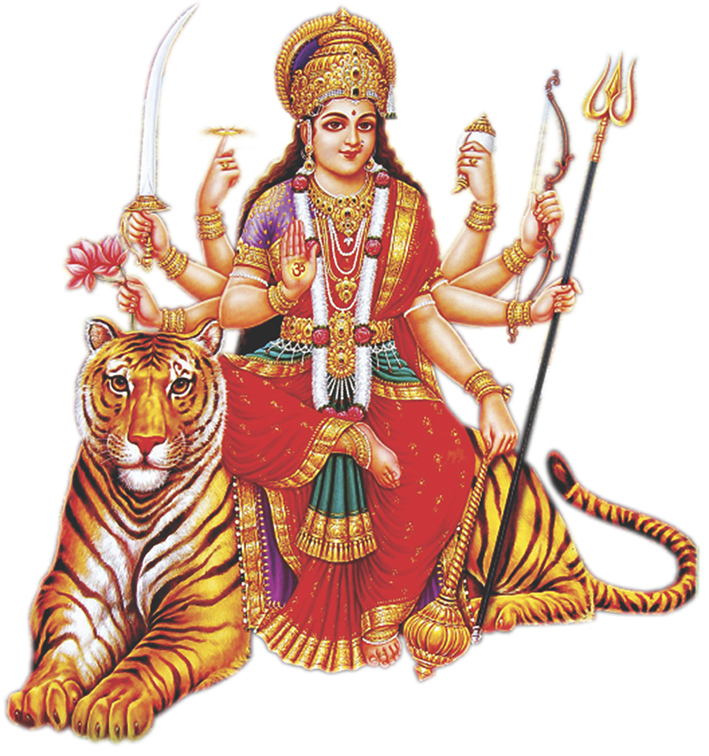 Durga Ji Ka Photo Png Clipart (709x756), Png Download