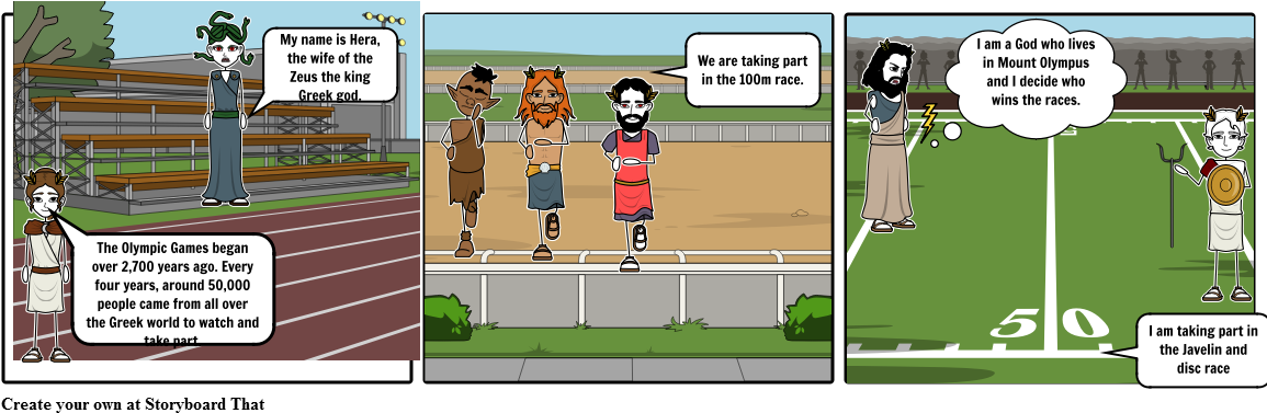 Greek Gods - Cartoon Clipart (1164x385), Png Download