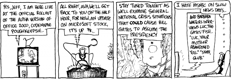 Comic Strip - "msnbc" - 5 Stages Of Being A Furry Clipart (960x330), Png Download