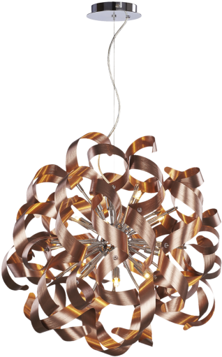 Ceiling Light Kch Cop Md501001512c - Copper Ribbon Ceiling Light Clipart (557x557), Png Download