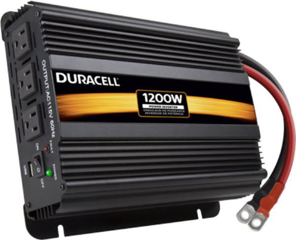 $47 - - Duracell High Power Power Inverter - 1.2 Kw - Dc 12v Clipart (600x600), Png Download