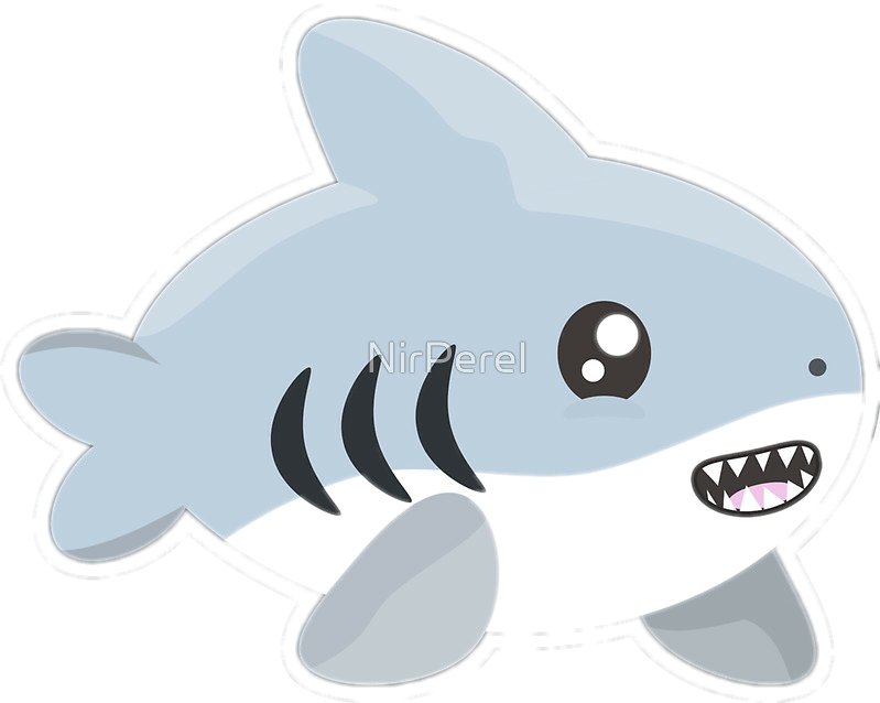 Tiburon Sticker By Emiliano - Imagenes De Tiburon Kawaii Clipart (799x638), Png Download