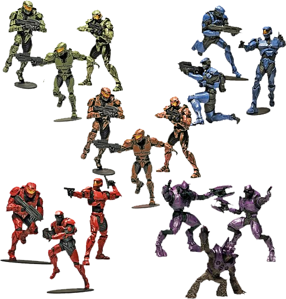 5" Wave 1 Action Figure 3-pack Assortment - Halo Wars 2.5 Inch Clipart (565x590), Png Download