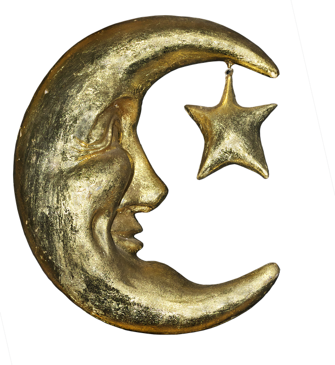 Good Night Moon Star Ceramic Figure Deco - Buenas Noches Art Deco Clipart (662x720), Png Download