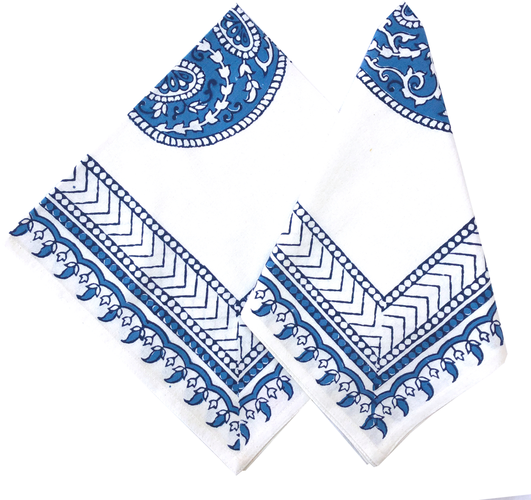 Napkin Paisley Doodle Blue - Motif Clipart (1080x1080), Png Download