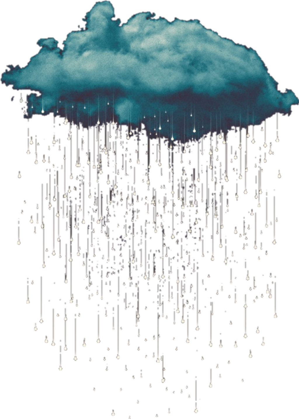 #cloud #rain #rainclouds #sticker - Sketch Clipart (1024x1435), Png Download