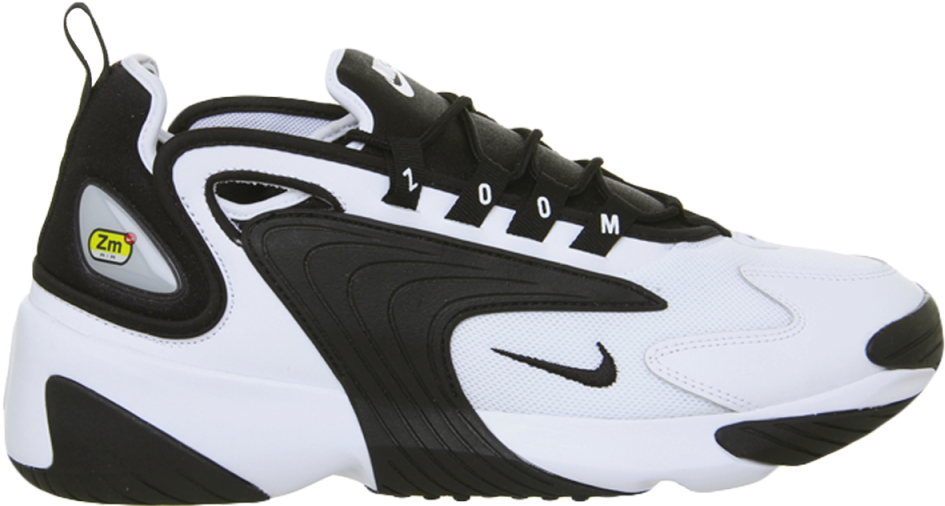 Nike Zoom 2k White Black Ao0269-101 - Nike Zoom 2k Black And White Clipart (1024x768), Png Download