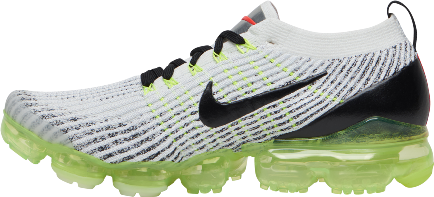 Nike Air Vapormax 3 White Volt - Aj6900 400 Clipart (900x574), Png Download