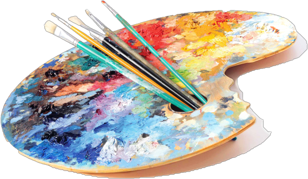 Artist Colour Palette Clipart (1024x616), Png Download