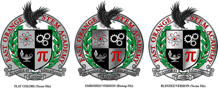 Examples Of Designs With Flat Colors, Embossed Effect - Emblem Clipart (944x413), Png Download