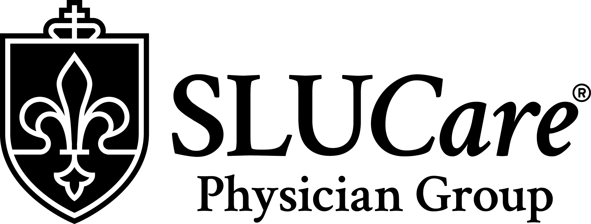 Slucare Standard Logo Black & White - Saint Louis University Clipart (2017x765), Png Download