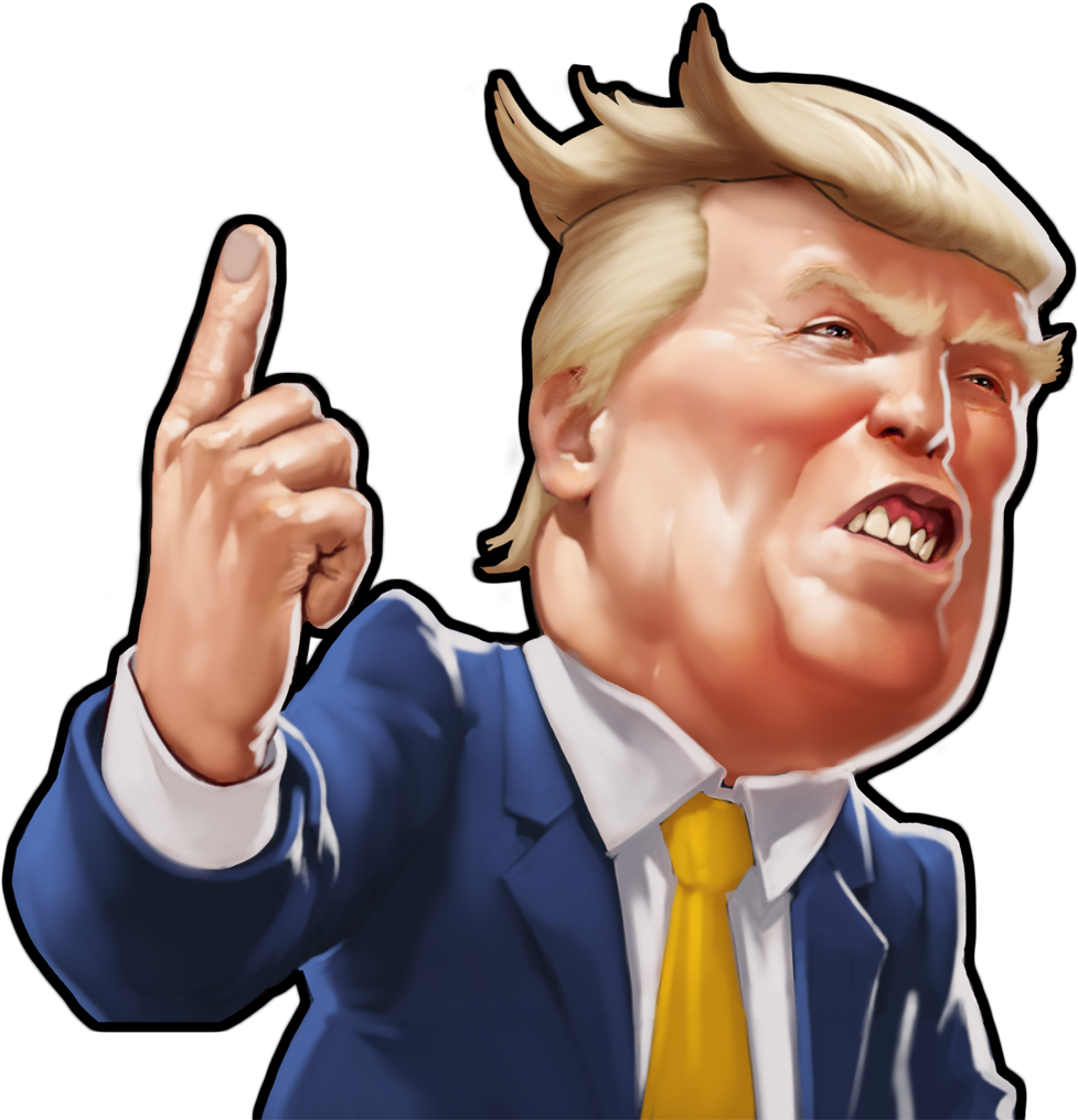 Donald Trump Free Download Best Donald Trump Png Transparent - Cartoon Donald Trump Png Clipart (1024x1024), Png Download
