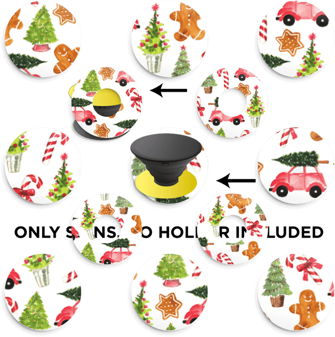 Happy Holidays Skin Phone Holder Clipart (800x800), Png Download