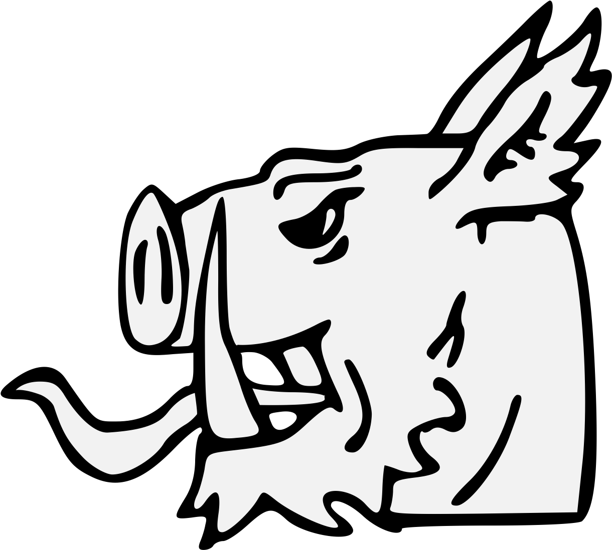Boar's Head Couped - Illustration Clipart (1237x1115), Png Download