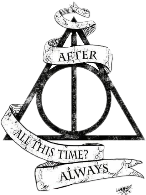 #deathlyhallows #always #harrypotter #tattoo - Harry Potter Dibujos Faciles Clipart (466x622), Png Download