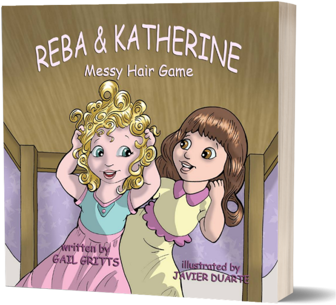 Reba & Katherine Messy Hair Game By Gail Gritts - Cartoon Clipart (768x1024), Png Download