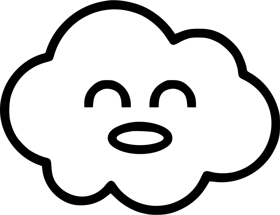 Png File Svg - Transparent Cloud With A Face Clipart (980x752), Png Download