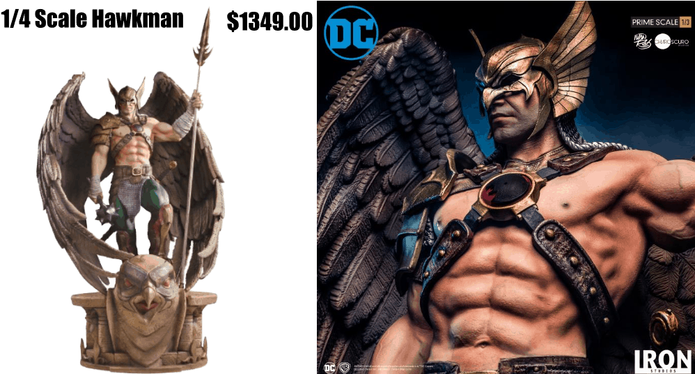 If You Don't Have 4 Digits To Spend On A Statue, Here - Hawkman Iron Studios Clipart (1024x536), Png Download