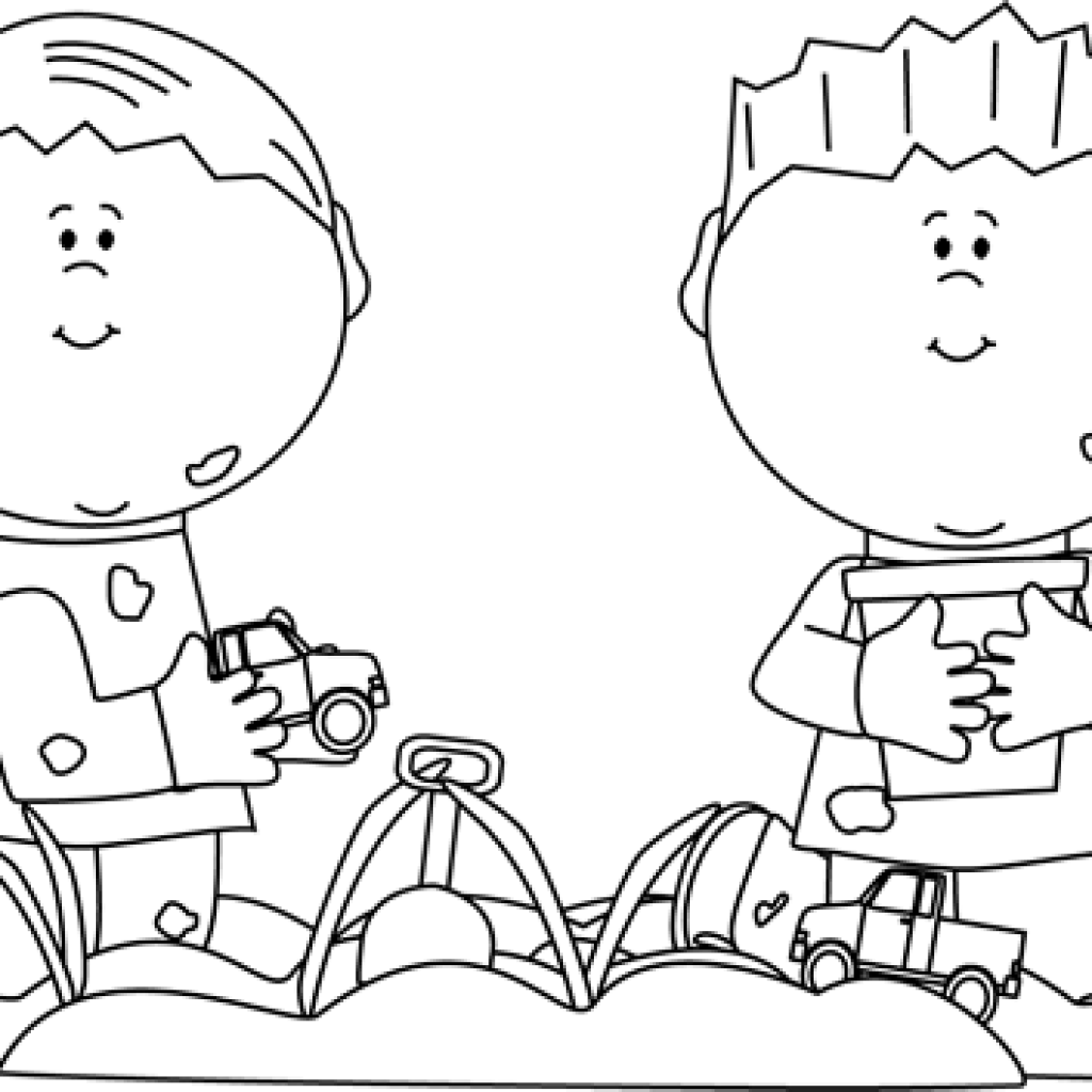 Kid Clipart Black And White Kids Clip Art Kids Images - Black And White Male Teacher - Png Download (1024x1024), Png Download