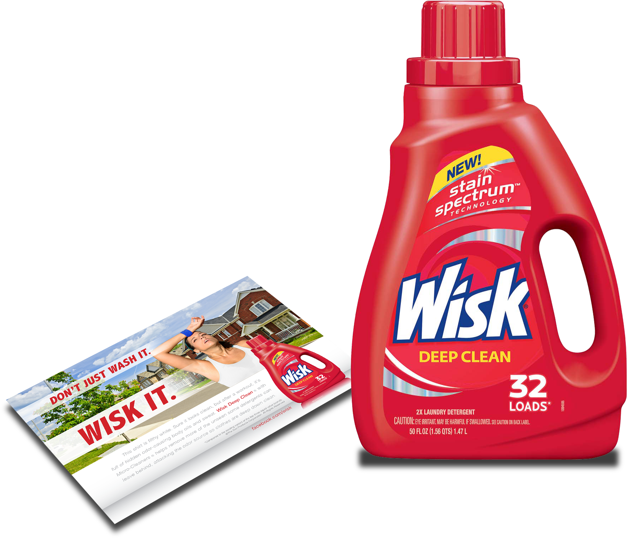 Sun Products Wisk Deep Clean Original Laundry Detergent - Wisk Laundry Detergent Clipart (2126x1827), Png Download