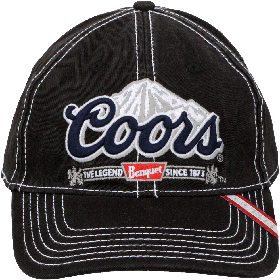 Black Coors Banquet Hat Ball Cap Hats Coors Png Signature - Baseball Cap Clipart (974x971), Png Download