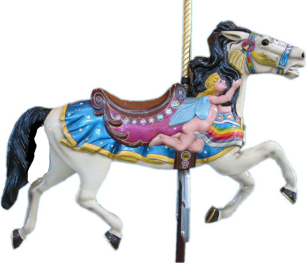 Carousel Sticker - Carousel Horse Clipart (1024x878), Png Download