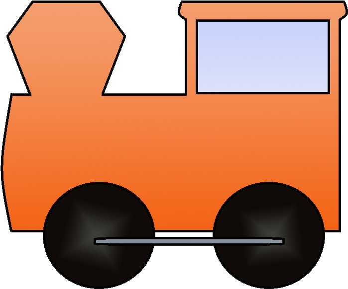 Orange Train Clipart - Png Download (763x625), Png Download