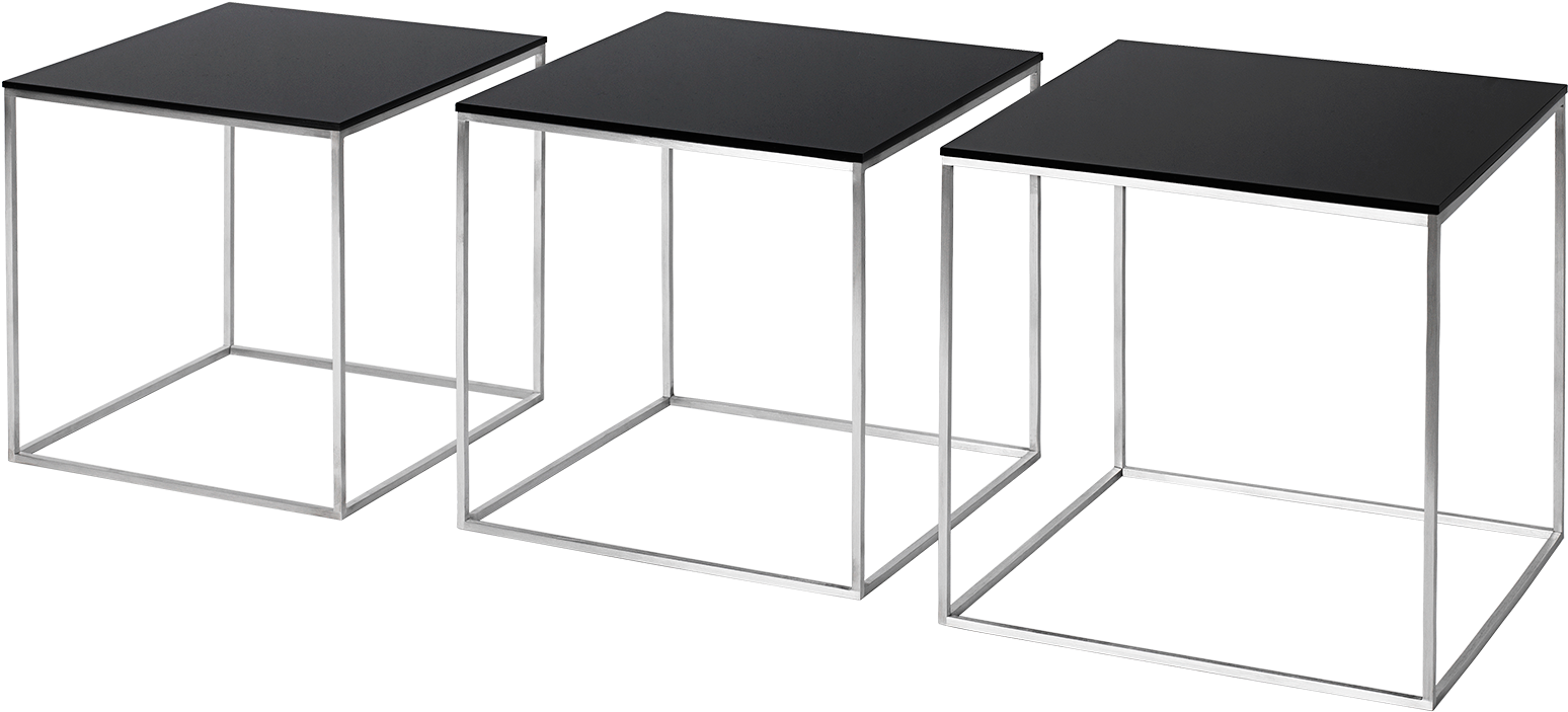 Pk71 Nesting Tables Black - End Tables Clipart (1600x1840), Png Download