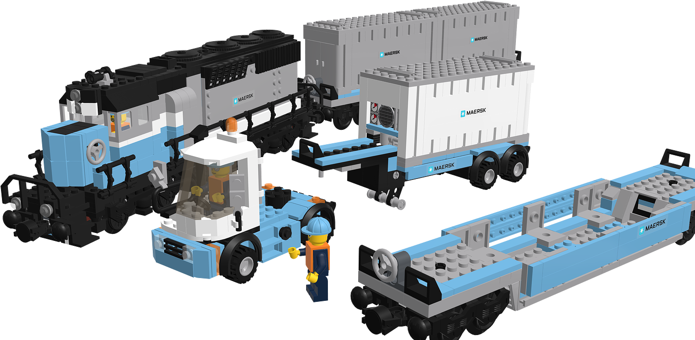 Trailer Truck Clipart (1440x900), Png Download