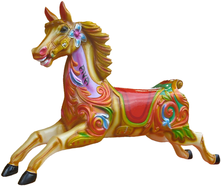 Carousel Horse, Carousel, Horse, Ride, Turn - Merry Go Round Horse Png Clipart (911x720), Png Download
