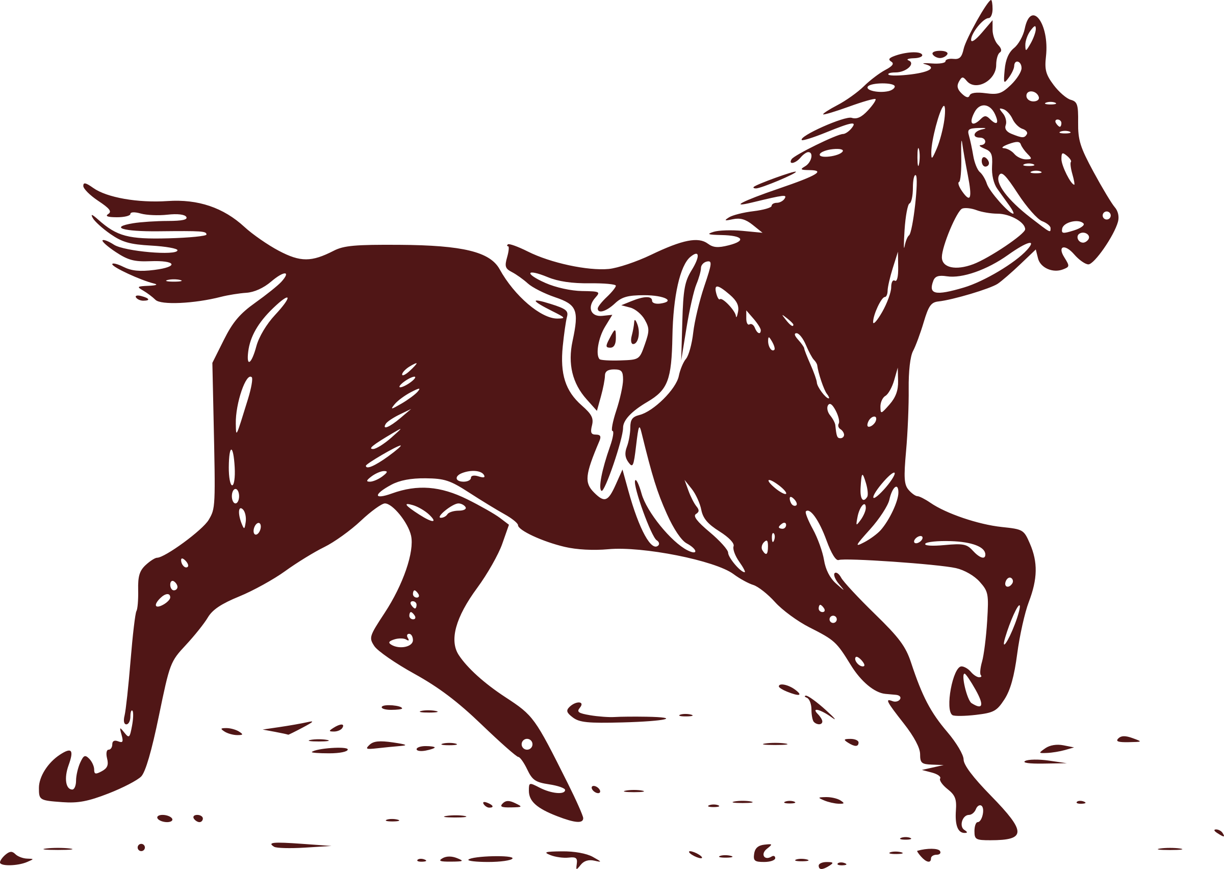 This Free Icons Png Design Of Horse With Saddle - Horse Saddle Clip Art Transparent Png (2400x1704), Png Download