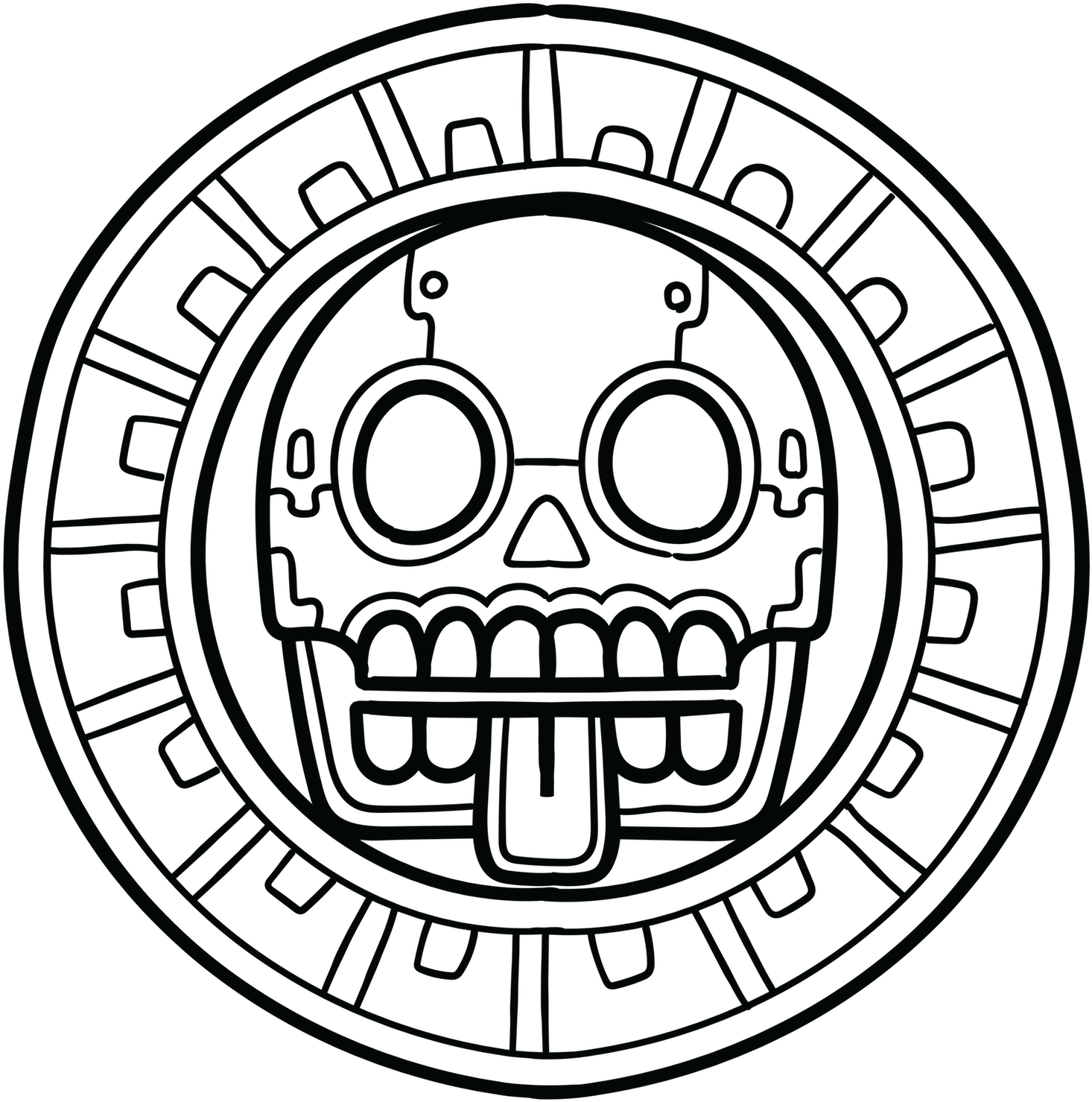 Santa Muerte A Female Deity In The Mexican Folk Region - Line Of Response Pet Scan Clipart (1800x1800), Png Download