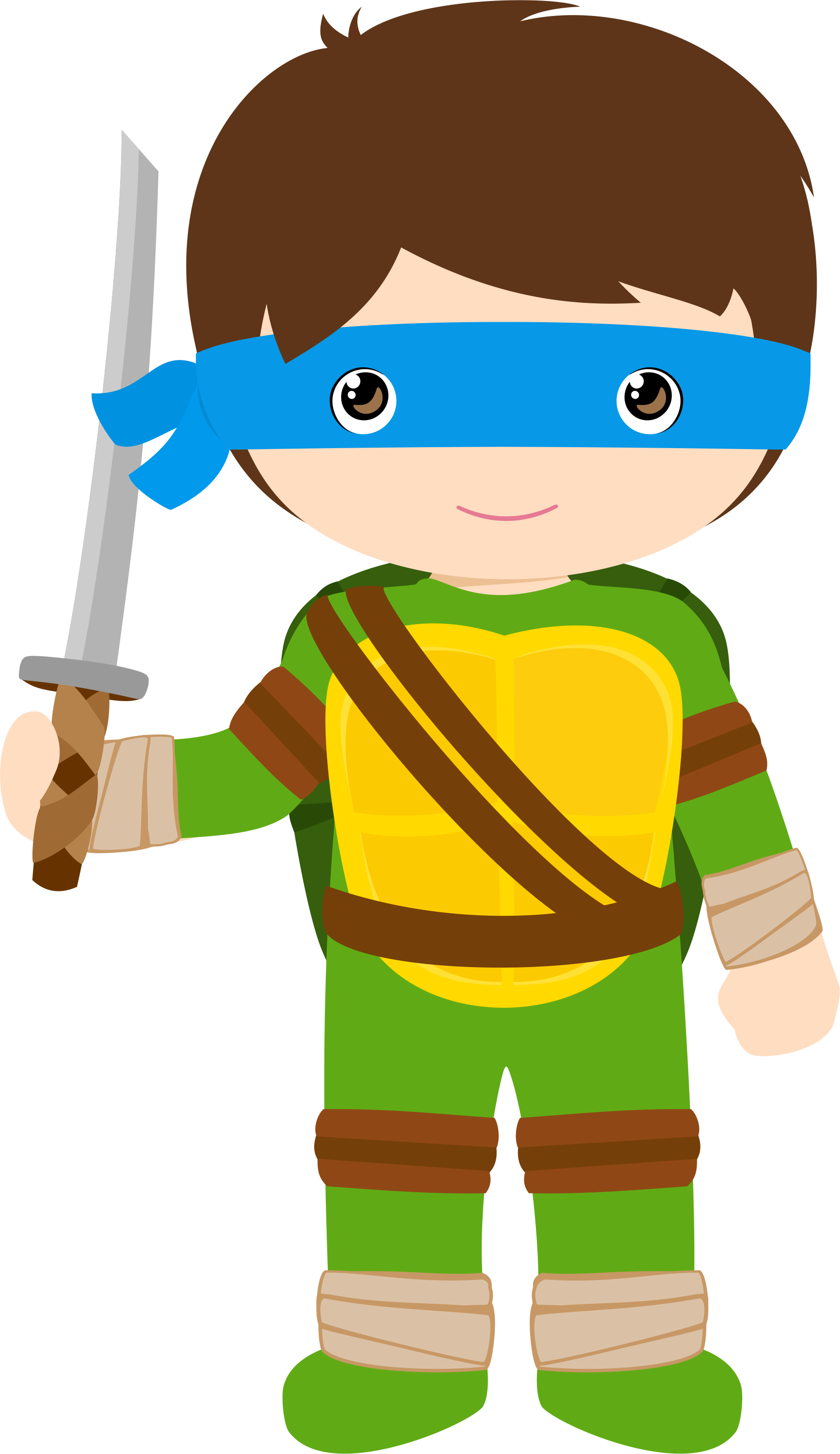 Boys Costumes - Ninja Turtle Costume Clipart - Png Download (1735x3001), Png Download