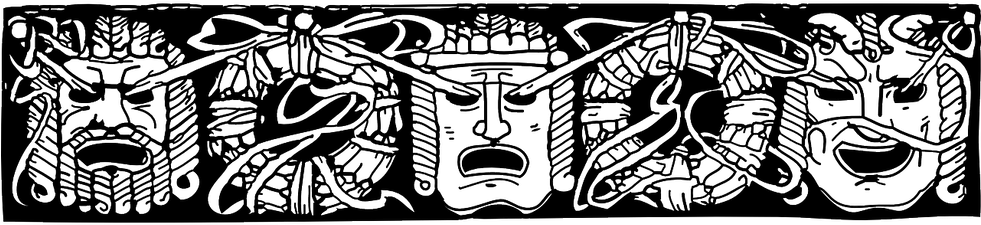 Aztec Coffee Is A Member Of The Community And Respects - Masquerade Border Black White Clipart (980x490), Png Download