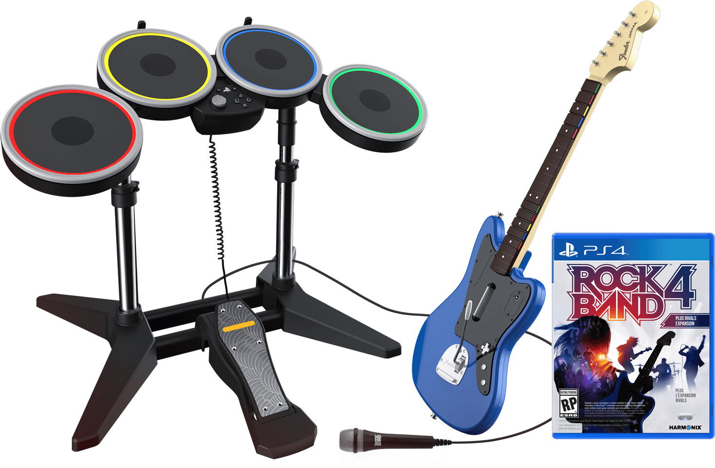 Rock Band Png Transparent Background - Rock Band Rivals Ps4 Clipart (1466x960), Png Download