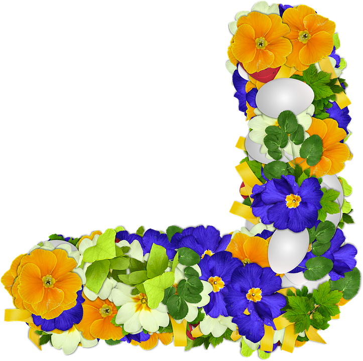 Flowers, Primroses, Png, Corner, Egg, Easter, Colors - Pansy Clipart (723x720), Png Download