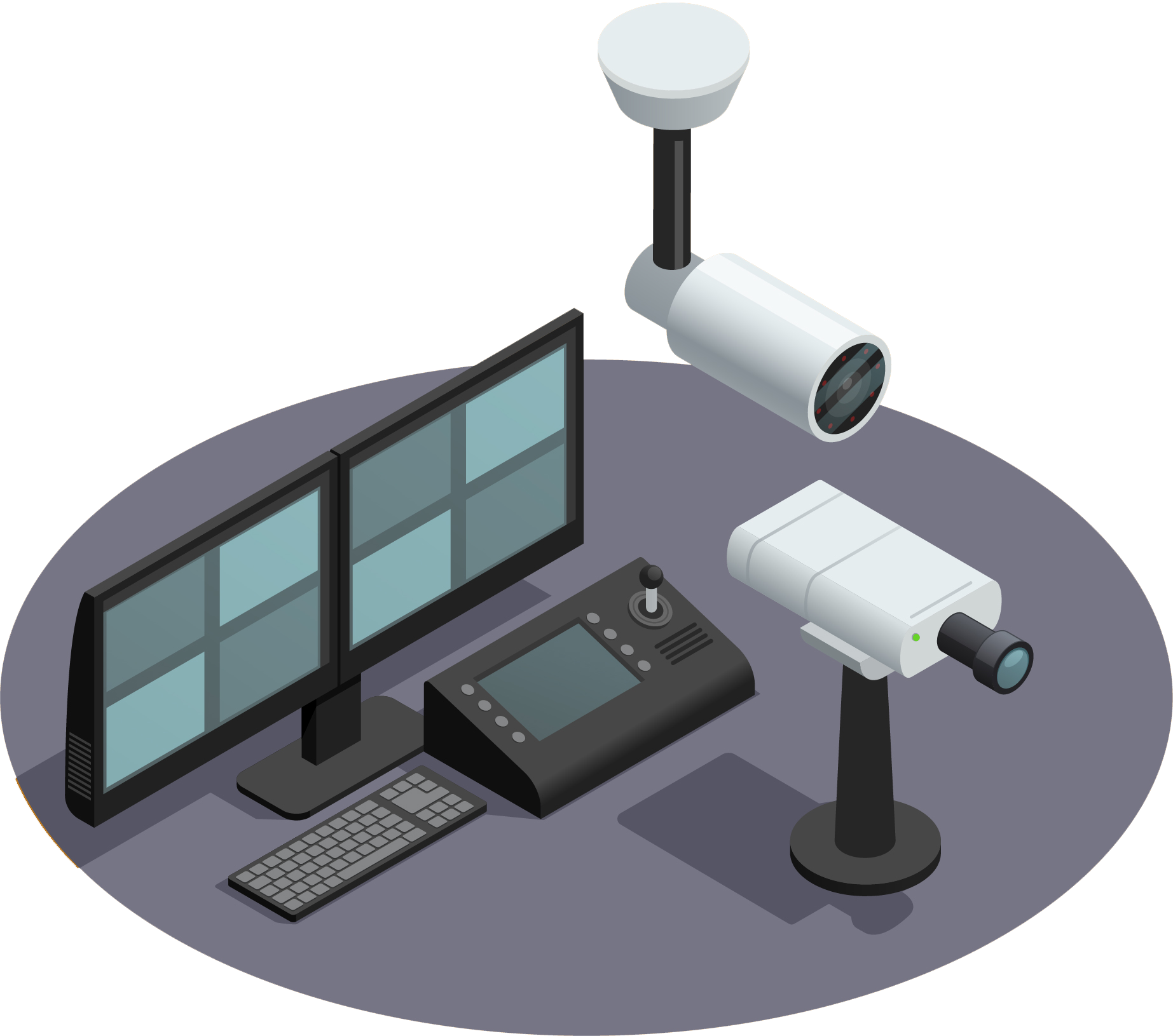 Cctv Mobile Eye - Gadget Clipart (1845x1631), Png Download