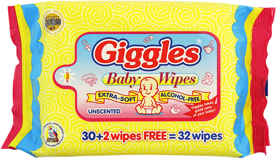 Giggles Baby Wipes 30 2s - Snack Clipart (600x600), Png Download