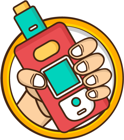 Hand Holding Vaporizador Vaping - Electronic Cigarette Clipart (640x640), Png Download