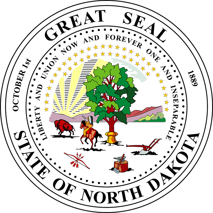 Seal North Dakota Symbol Region Insignia Icon - Siegel North Dakota Clipart (720x720), Png Download