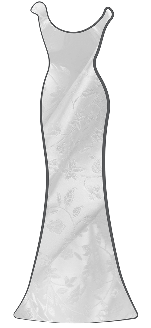 Brocade - Gown Clipart (900x1100), Png Download