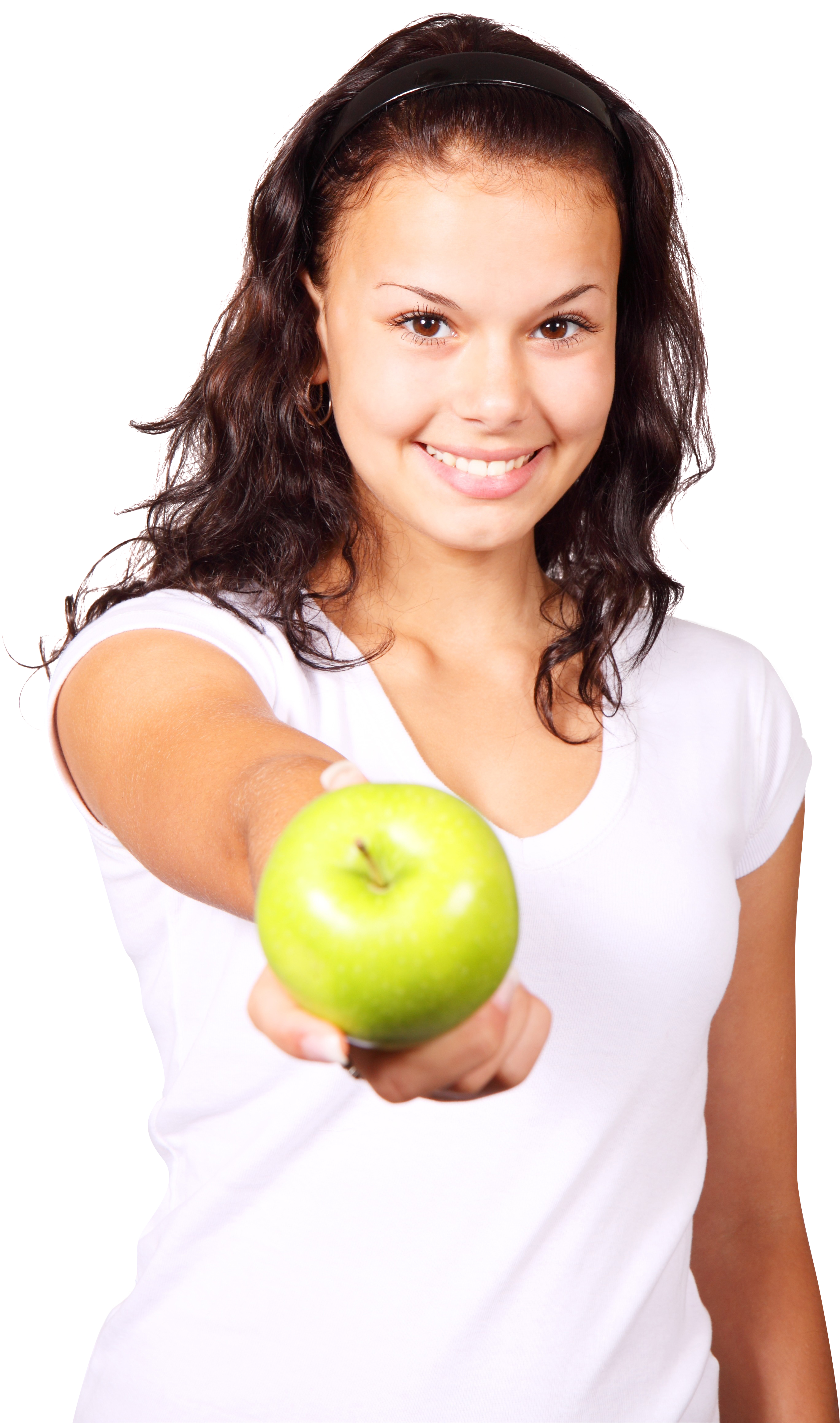 A Girl Hold Apple In Her Hand , Png Download - Girl Holding Apple Clipart (2741x4642), Png Download
