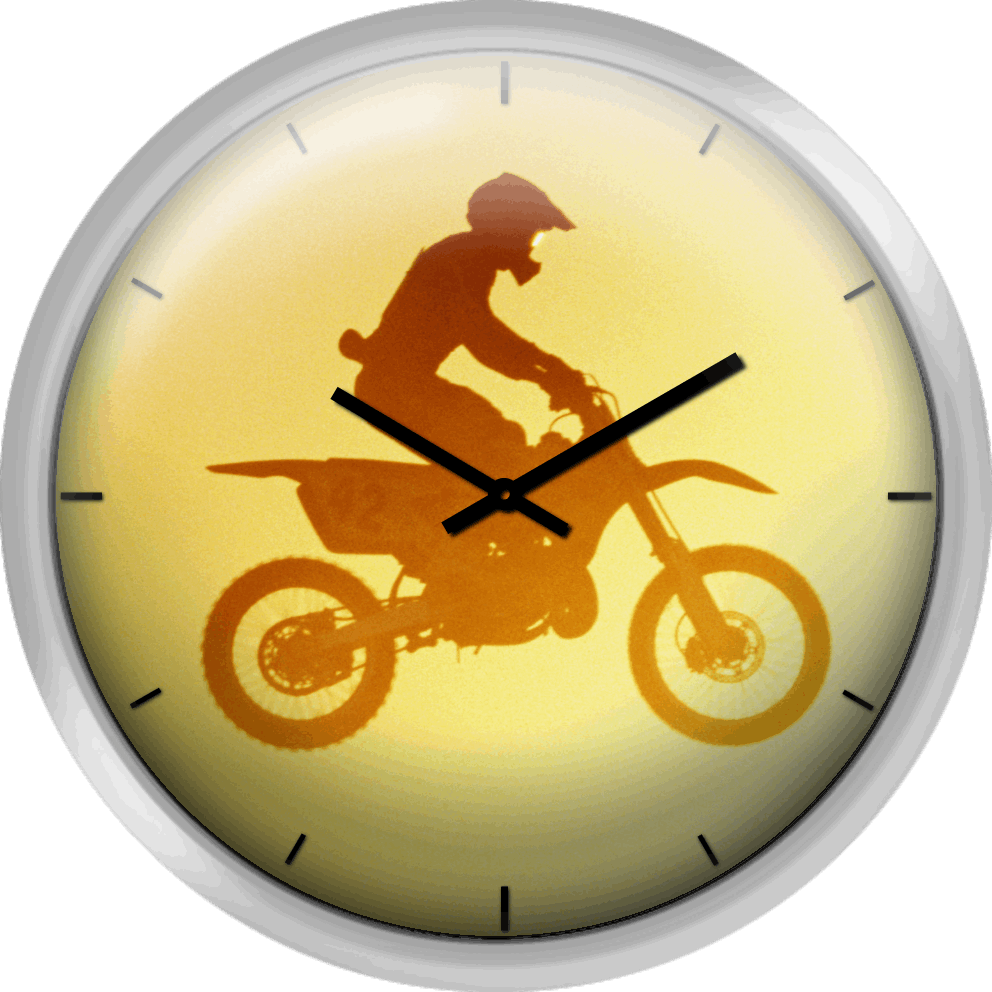 Sunset Silhouette - Wall Clock Clipart (992x992), Png Download