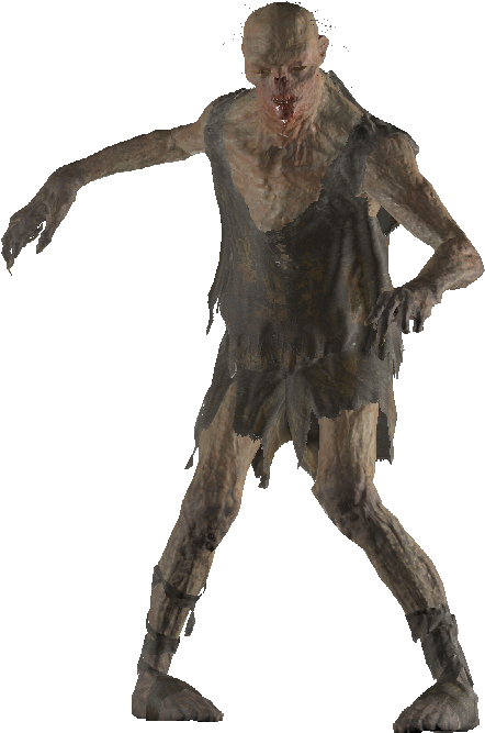 Weak Feral Ghoul - Fallout 4 Ghoul Clipart (695x672), Png Download